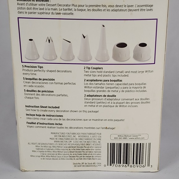 Wilton Dessert‎ Decorator Plus Cake Cookie Pastry Icing Tool 5 tips 2 Couplers - Picture 13 of 16